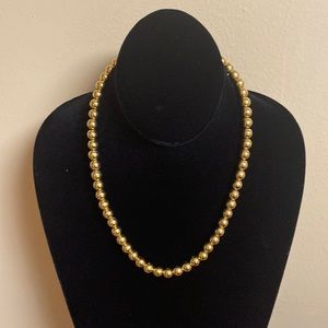Vintage Monet Gold Tone Beaded Necklace